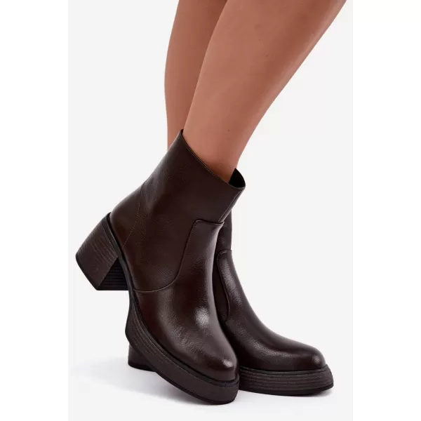  Ženski gležnjarji D&A CR62-3369 TEMNO RJAVA 