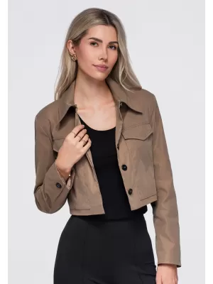 Ženska jakna OMBRE OW-BL-E0007 BEŽ