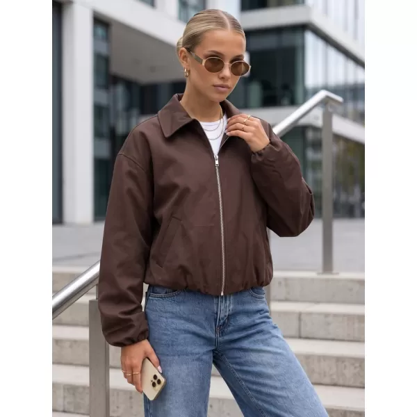  Ženska jakna DSTREET TY5957 RJAVA 