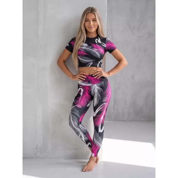  Ženske vrhunske dolge pajkice (nove velikosti) ALTISPORT VOJ/ALW001LEG05 ČRNA/ROZA 