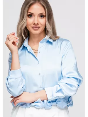 Ženska srajca OMBRE OW-SH-E0059 MODRA