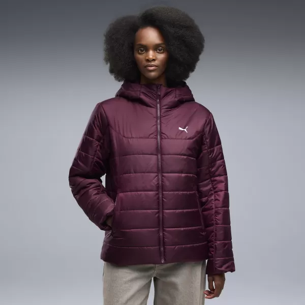  Ženska jakna PUMA ESS HOODED PADDED JACKET 68523124 RUBY NOIR 