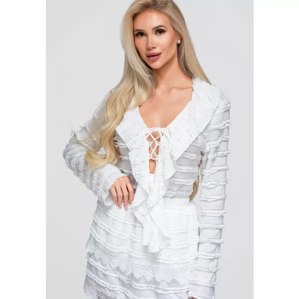  Ženska bluza OMBRE OW-TS-E0067 BELA 