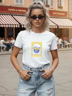 Ženska majica s kratkimi rokavi DSTREET NX8044RY-WH BELA