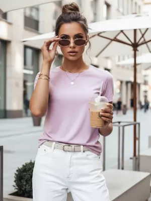 Ženska majica s kratkimi rokavi DSTREET RY2209 VIJOLIČNA