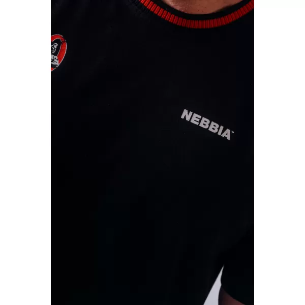  Moške majice s kratkimi rokavi NEBBIA OLYMPIA MUSCLE COVER 942 ČRNA 