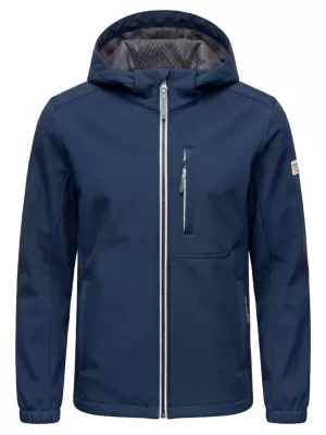 Moška softshell jakna OMBRE C581 MORNARSKO MODRA