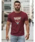 Moška majica s kratkimi rokavi DSTREET NX5093R-BU BORDO