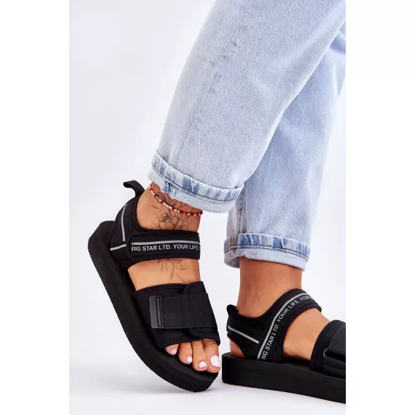  Ženske sandale BIG STAR SHOES LL274784 ČRNA 