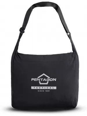 Torba za čez ramo PENTAGON HERALD FOLDABLE MESSENGER K16120 ČRNA