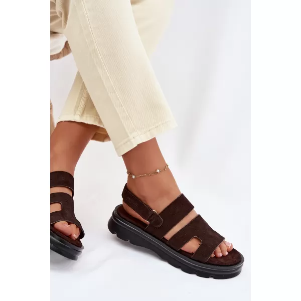  Ženske sandale BIG STAR SHOES TT274483 RJAVA/BEŽ 