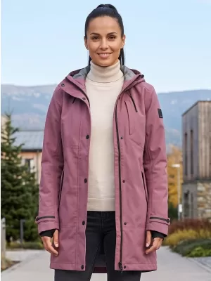 Ženski nepremočljiv plašč ALPINE PRO PERFETA 2 GROZDNI NEKTAR