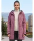 Ženski nepremočljiv plašč ALPINE PRO PERFETA 2 GROZDNI NEKTAR