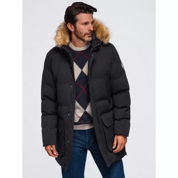  Moška parka OMBRE OM-JALJ-0310 ČRNA 