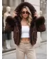 Ženska jakna DSTREET TY5834 RJAVA