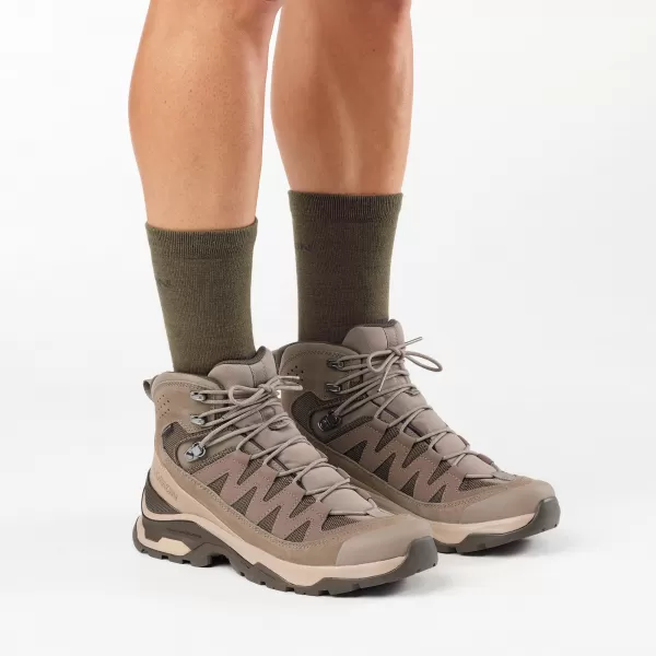 Moški čevlji SALOMON QUEST ECHO GORE TEX L49146400 OREH/DESERT TAN/ČRNA OLIVA 