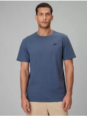 Moška majica s kratkimi rokavi 4F WAW25TTSHM2401 DENIM