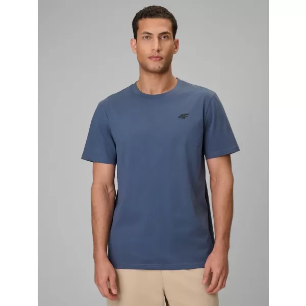  Moška majica s kratkimi rokavi 4F WAW25TTSHM2401 DENIM 