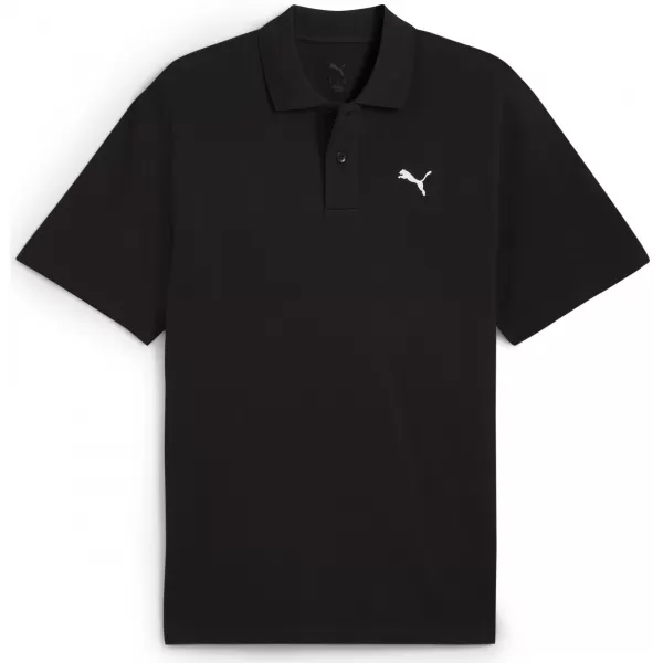  Moška majica s kratkimi rokavi z ovratnikom PUMA WARDROBE ESS PIQUE RELAXED POLO 62965701 ČRNA PUMA 