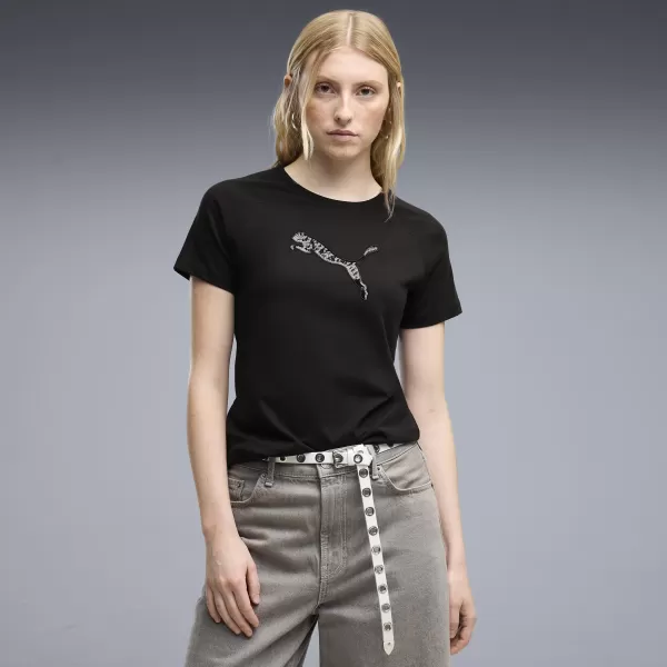  Ženska majica s kratkimi rokavi PUMA ESS SEQUINS TEE 69457601 ČRNA PUMA 