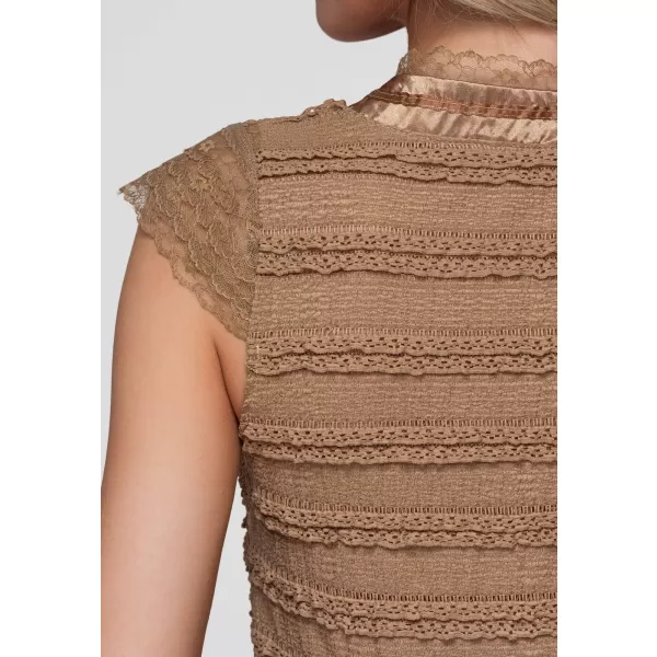  Ženska bluza OMBRE OW-TS-E0066 TAUPE 