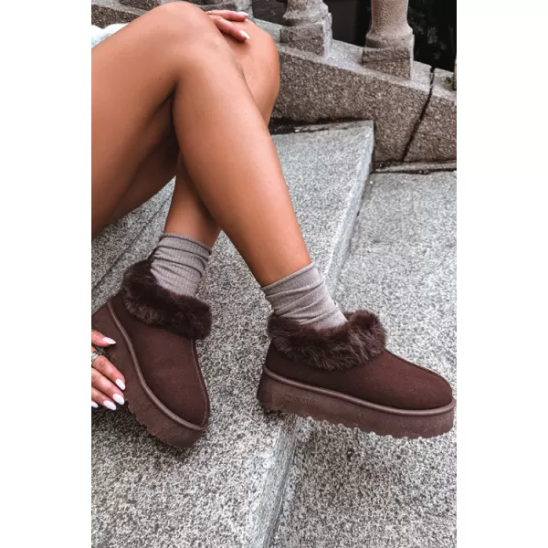  Ženski snežaki BIG STAR SHOES UU274203 RJAVE/BEŽ SENCE 