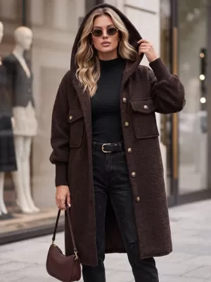 Ženski plašč DSTREET NY0797 RJAVA