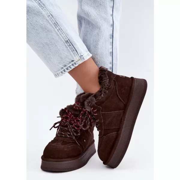  Ženski snežaki BIG STAR SHOES UU274312 ČOKOLADA 