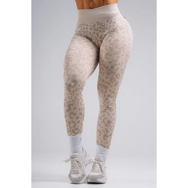  Kompresijske push-up pajkice z leopardjim potiskom NEBBIA PRIMAL 849 KREMNI LEOPARD 