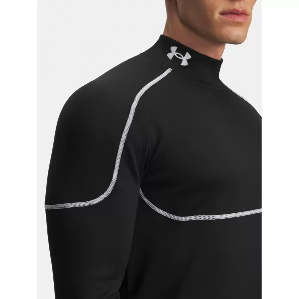  Moška majica s kratkimi rokavi UNDER ARMOUR COLD WEATHER GRID LS MOCK 6007127-001 ČRNA 