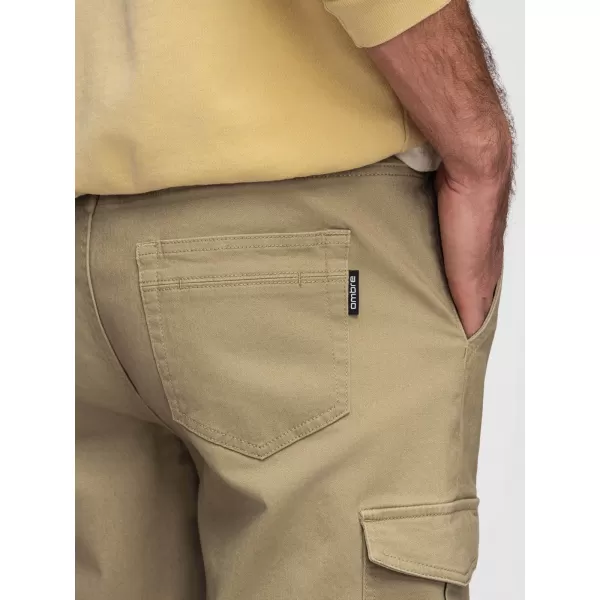  Moške hlače OMBRE OM-PAJO-0290 KAKI 