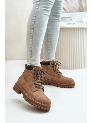 Ženski škornji BIG STAR SHOES OO274A289 RJAVA/BEŽ