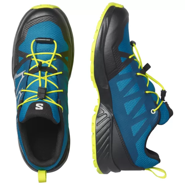 Otroški čevlji SALOMON OUTSCAPE WATERPROOF L49212500 MYKONOS MODRA/ČRNA/KISLA LIMETA 