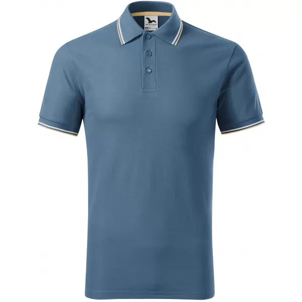  Moška majica s kratkimi rokavi z ovratnikom MALFINI FOCUS 232 DENIM 