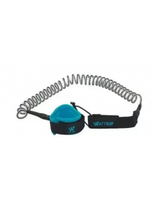 Povodec WATTSUP Coiled 10 8mm ČRNA/MODRA