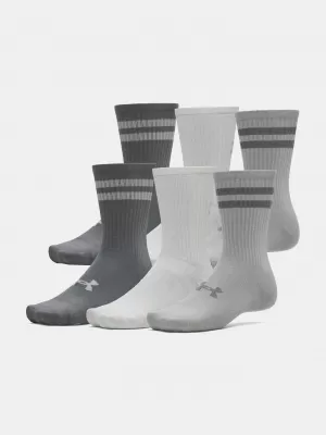 Nogavice UNDER ARMOUR ESSENTIAL 6PK CREW 1387058-069 SIVA