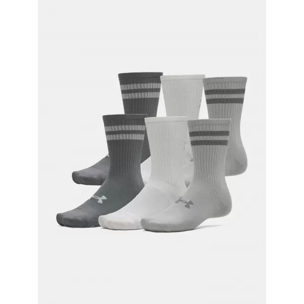  Nogavice UNDER ARMOUR ESSENTIAL 6PK CREW 1387058-069 SIVA 