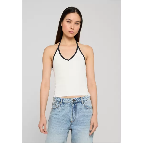  Ženski top URBAN CLASSICS TB8352-00555 UMAZANO BELO 