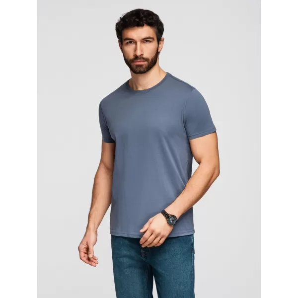  Moška majica s kratkimi rokavi OMBRE OM-TSBS-0268 BEL/GRAFIT/MODER DENIM 