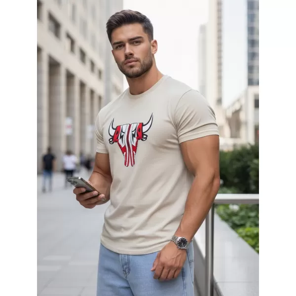  Moška majica s kratkimi rokavi DSTREET RX4932 BEŽ 