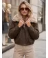 Ženska jakna DSTREET TY5698 RJAVA