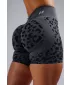 Kompresijske push-up kratke hlače z leopardjim potiskom NEBBIA PRIMAL 856 ČRNI LEOPARD