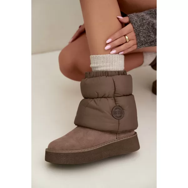  Ženski snežaki BIG STAR SHOES UU274732 TEMNO BEŽ 