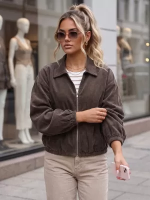 Ženska jakna DSTREET TY6052 RJAVA