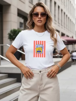 Ženska majica s kratkimi rokavi DSTREET NX8038RY-WH BELA