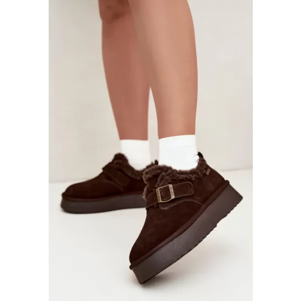  Ženski snežaki BIG STAR SHOES UU274319 RJAVA/BEŽ 