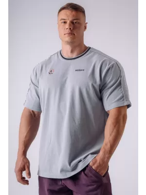 Moške majice s kratkimi rokavi NEBBIA OLYMPIA MUSCLE COVER 942 SVETLO SIVA