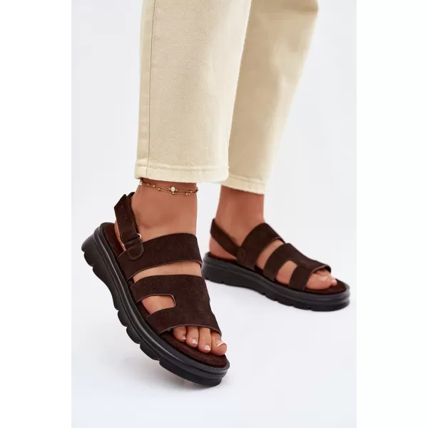  Ženske sandale BIG STAR SHOES TT274483 RJAVA/BEŽ 