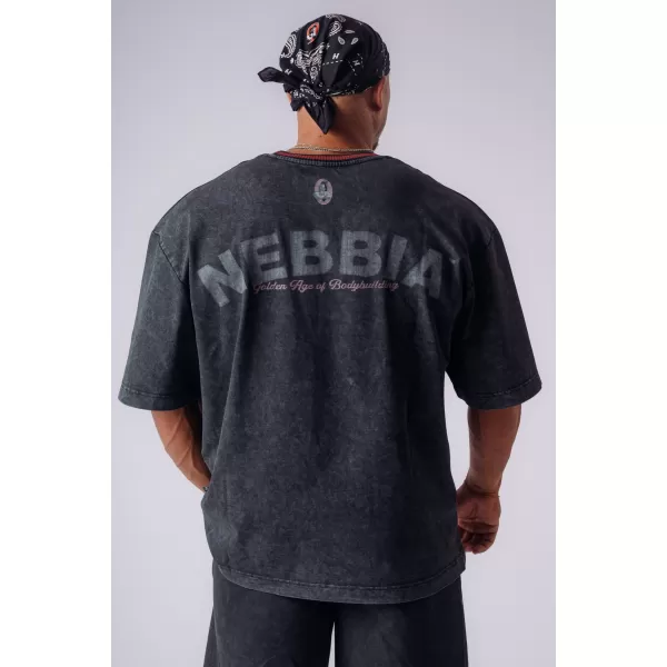  Moške majice s kratkimi rokavi NEBBIA OLYMPIA HEAVYWEIGHT COTTON 941 ČRNA 
