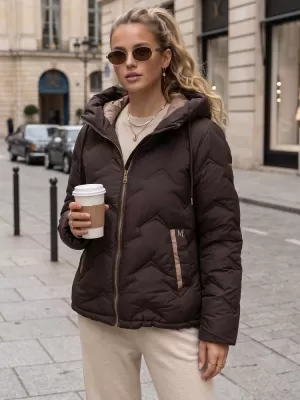 Ženska jakna DSTREET TY5944 RJAVA